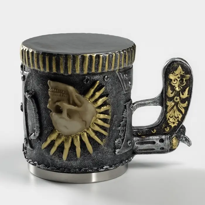 Кружка &laquo;Панк.Череп. Хэллоуин&raquo;, 400 мл, 14.5&times;9&times;11 см, нержавеющая сталь, серебристая