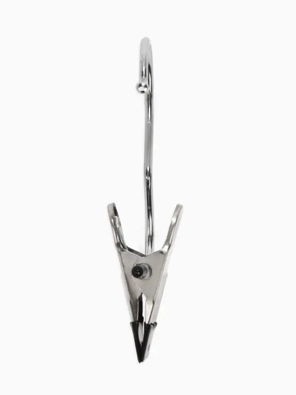 Крючок - вешалка с прищепкой, 10 шт. 5&times;2&times;11.5 см, цвет хром