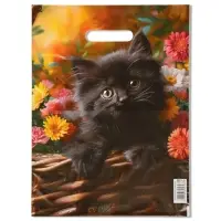Пакет подарочный «Милое создание», полиэтиленовый с вырубной ручкой, 30×40 см 50 мкм