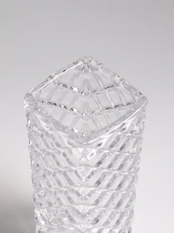 Ваза настольная стекло "Геометрия" диагональ, 15,5х5,5 см, прозрачный