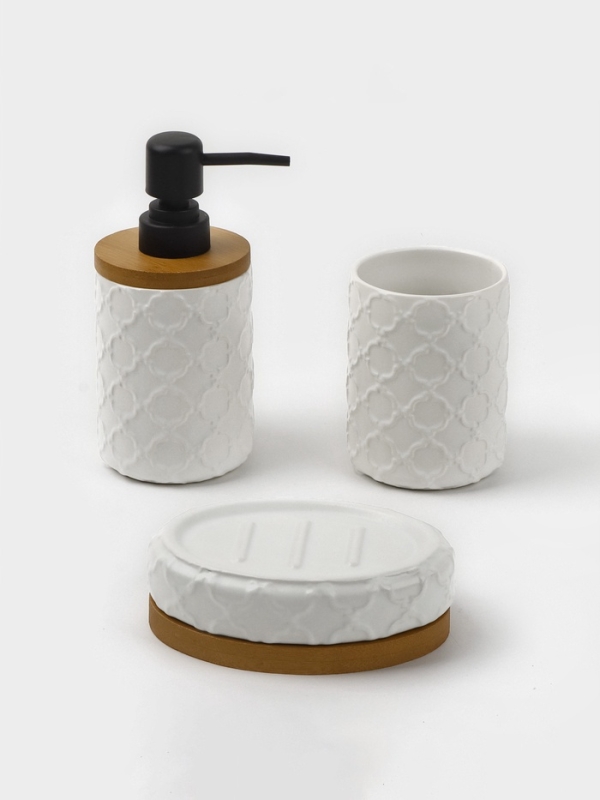 Набор для ванной Набор для ванной "Harmony" 3 предмета (мыльница. дозатор для мыла, стакан)