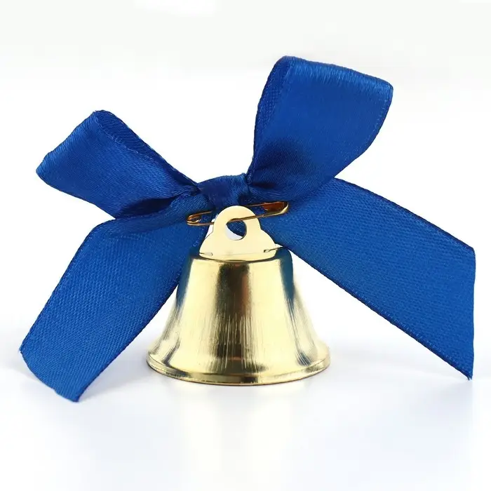 Колокольчик на булавке с бантом на выпускной, синий, d = 3,6 см Колокольчик на булавке с бантом на выпускной, синий, d = 3,6 см