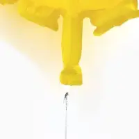 Воздушный шар фольгированный 22" "Солнышко" цвет желтый