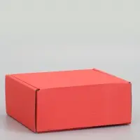 Коробка самосборная, красная, для подарков, хранения и отправки посылок, 18&times;18&times;8 см