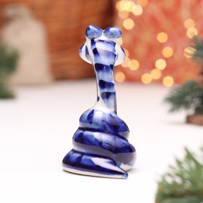 Сувенир Сувенир "Змея", №9, гжель, 8 см