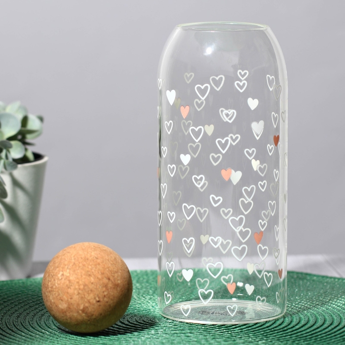 Банка для хранения сыпучих продуктов и круп &laquo;Сердечки&raquo;, 1000 мл