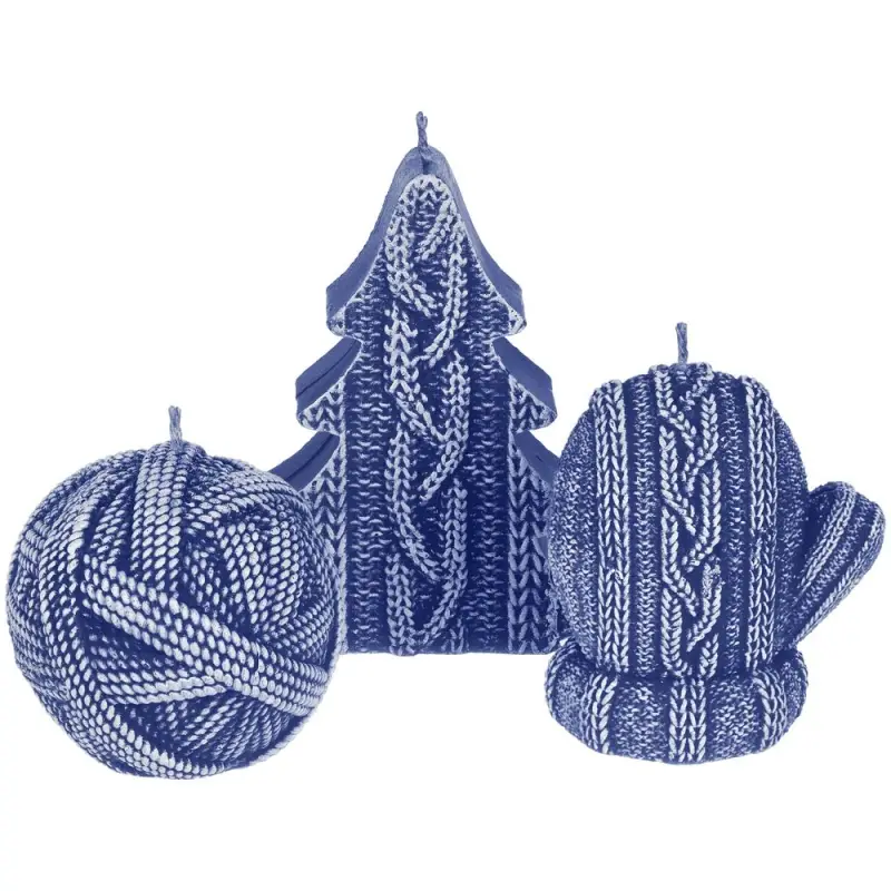 Свеча Kniteam, клубок, синий Свеча Kniteam, клубок, синий