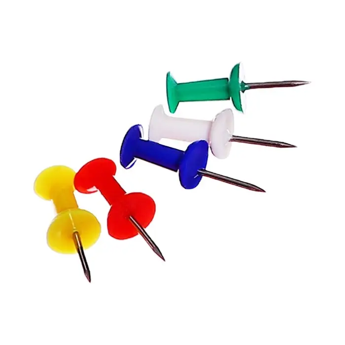 Кнопки силовые цветные 50 штук в картонной коробке Кнопки силовые цветные 50 штук в картонной коробке