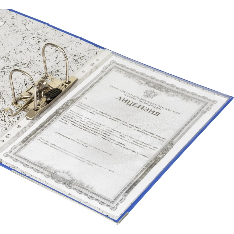 Папка-регистратор 75мм Attache А4, синяя, РР/бумага, мет. уголок