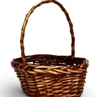 Корзина плетёная для хранения, 27&times;21&times;11 см, ручка h=17 см, лоза, коричневая