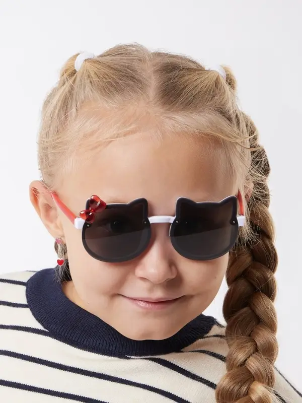 Очки солнцезащитные детские &laquo;OneSun. Кошка&raquo;, uv 400, линза 5&times;5 см, микс