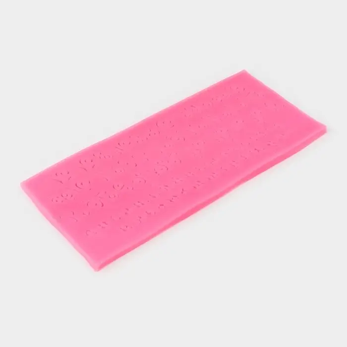 Молд для заливки &laquo;Алфавит русский. Пропись&raquo;, силикон, 66 ячеек, 23.5&times;10 см, розовый