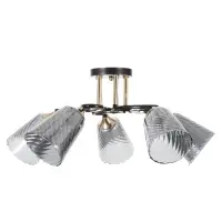 Светильник потолочный BayerLux &laquo;Рони&raquo;, люстра 5хЕ27, 40 Вт, чёрный, 62&times;62&times;23 см