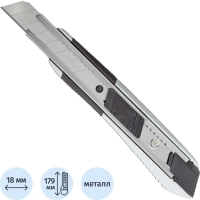 Нож универсальный Attache Selection 18мм,мет.нап.,усил.алюм.корп.,Auto lock