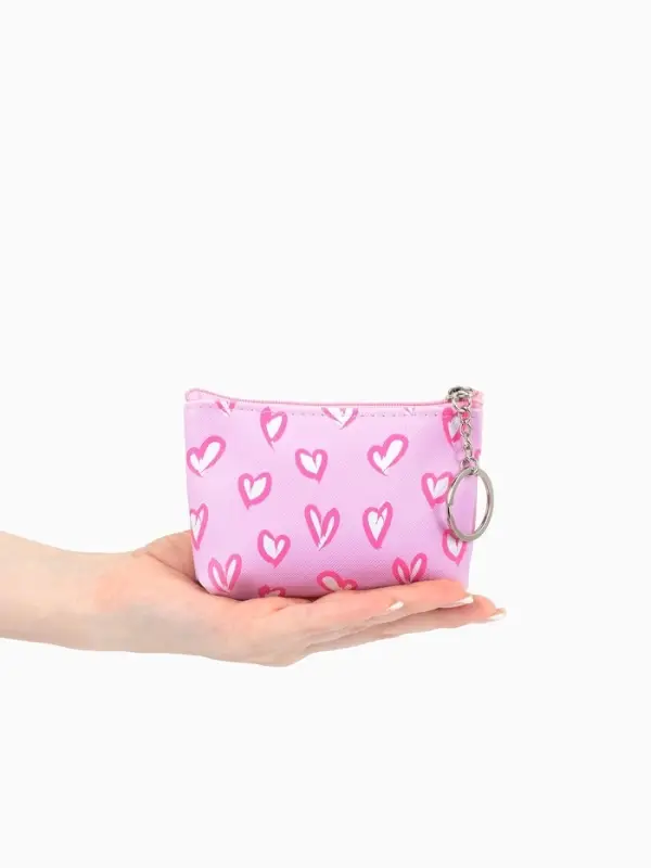 Кошелёк маленький &laquo;Сердечки&raquo;, монетница, на молнии, 10.5&times;2.5&times;8 см, МИКС