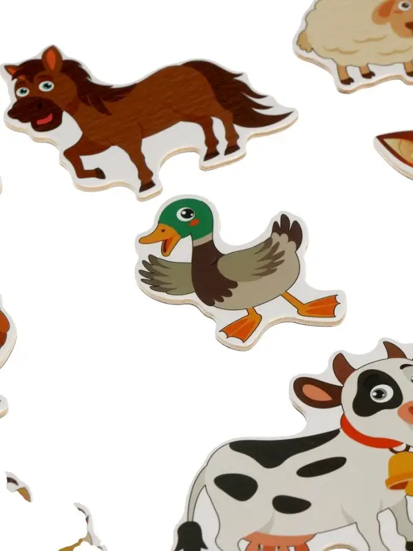 Пазлы для малышей Пазлы для малышей "Ферма" цветные липучки