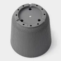 Горшок для цветов с поддоном, 15.5&times;16.5 см, серый