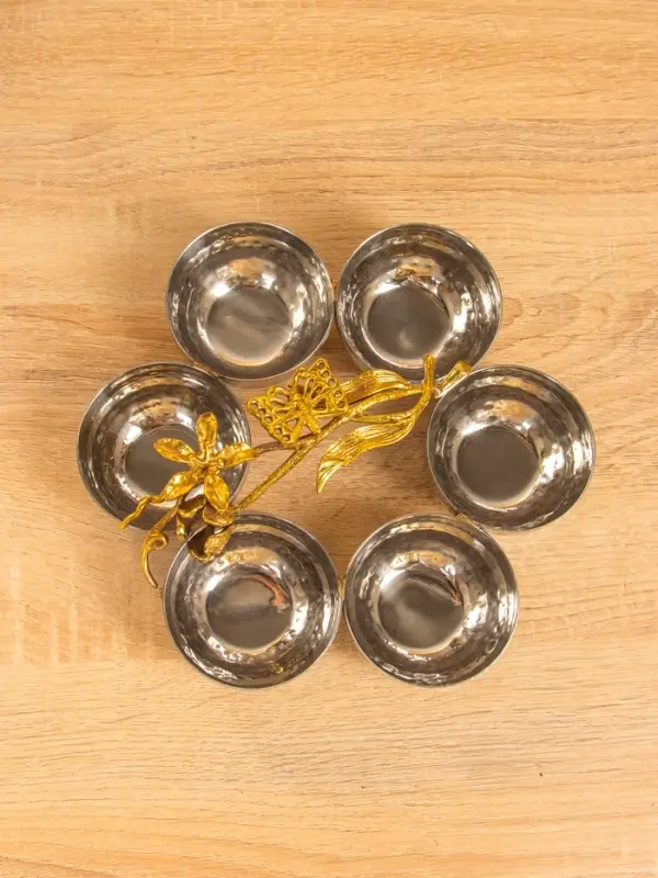 Менажница «Весна», 22×22×7 см, нержавеющая сталь Менажница «Весна», 22×22×7 см, нержавеющая сталь