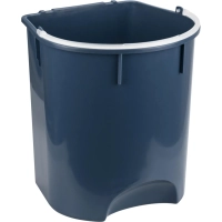 Ведро мусорное пластик 19л прям с пед и крышк сер с черн 305х390х257мм_СПБ