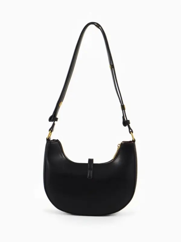 Сумка женская багет TEXTURA на молнии, 24&times;6&times;14 см, чёрная