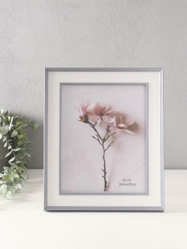 Фоторамка пластик 20х25 см "Романтизм" серая 2,5х26,2х31,2 см