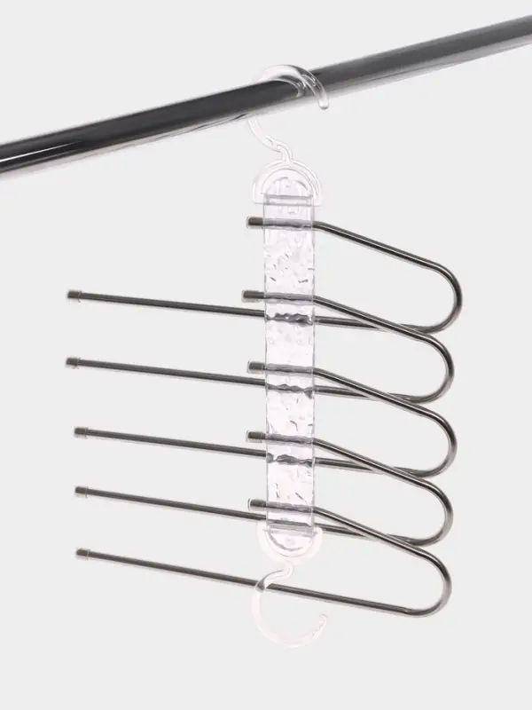 Вешалка для брюк многоуровневая, трансформер, 30.5&times;32&times;7.5, 5 уровней, прозрачная