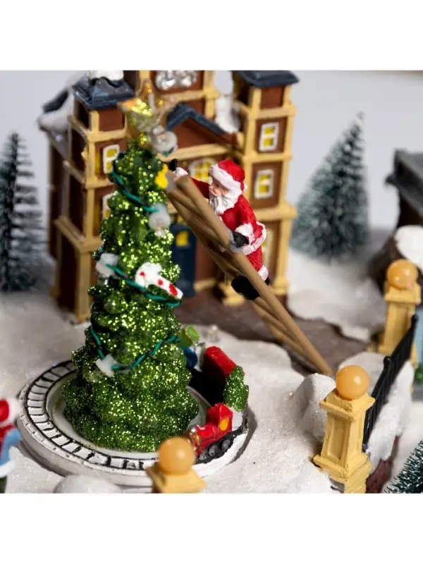 Светодиодная фигура &laquo;Рождественская площадь&raquo; 40&times;21&times;22 см, полистоун, от батареек ААх3, USB, свечение мульти