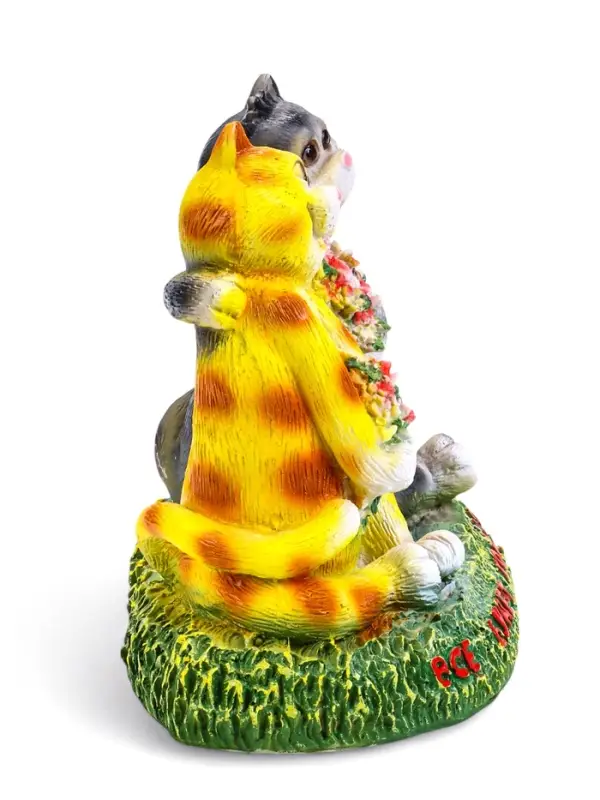 Садовая фигура из полистоуна &laquo;Кошки влюблённые. Всё будет хорошо&raquo;, 23&times;15&times;23 см