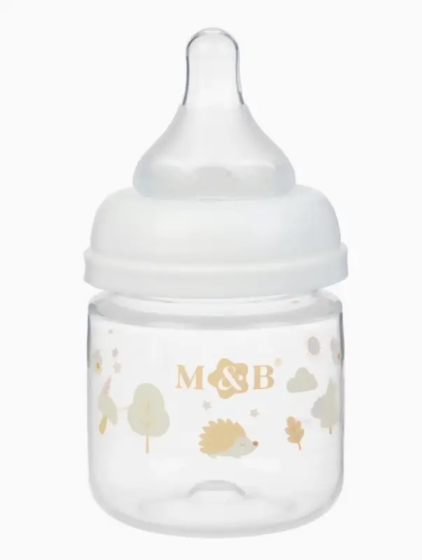 Бутылочка для кормления M&B, ШГ &Oslash;50 мм, +0мес., 120 мл.
