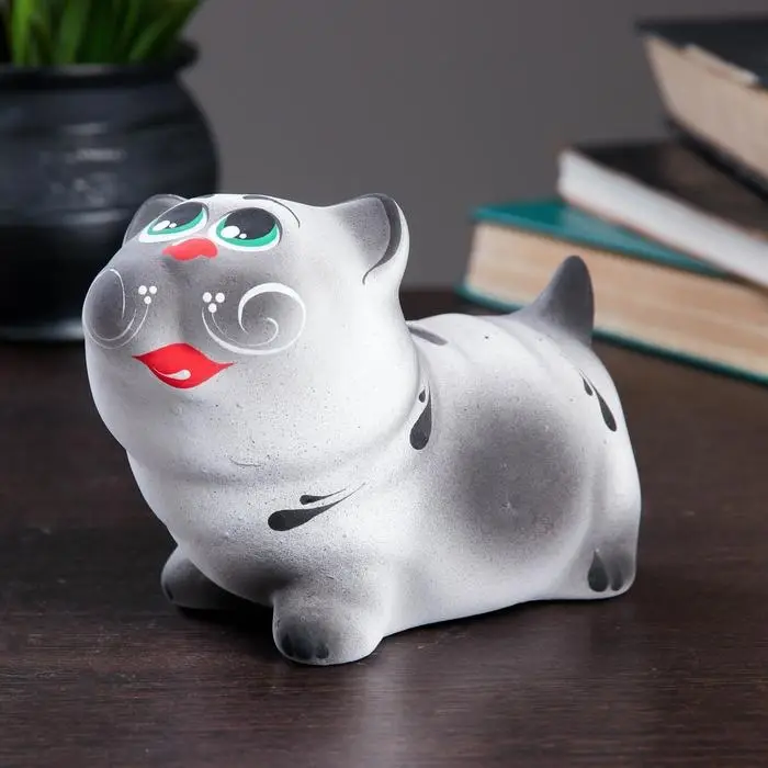 Копилка для денег «Кот-бегемот», керамика, 11×8×10 см Копилка для денег «Кот-бегемот», керамика, 11×8×10 см