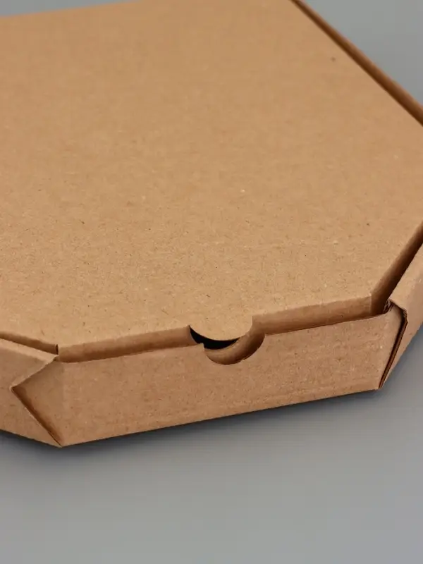 Коробка для пиццы, бурая, 25.5&times;25.5&times;3 см