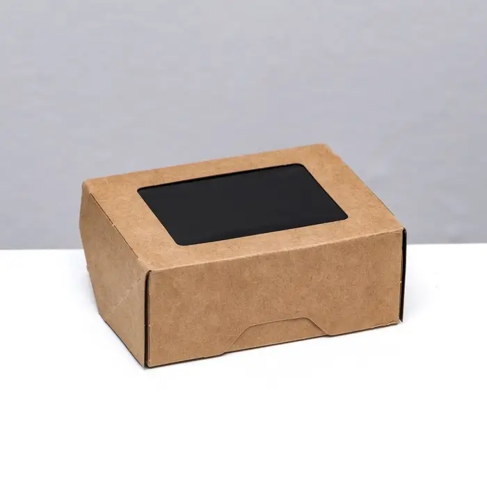 Контейнер на вынос, чёрный вельвет, 10×8×4 см, 350 мл Контейнер на вынос, чёрный вельвет, 10×8×4 см, 350 мл