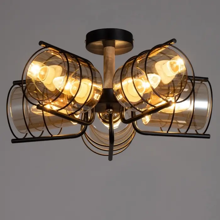 Светильник потолочный BayerLux &laquo;Моана&raquo;, Е27, 5&times;40 Вт, 43&times;14&times;21 см, чёрный