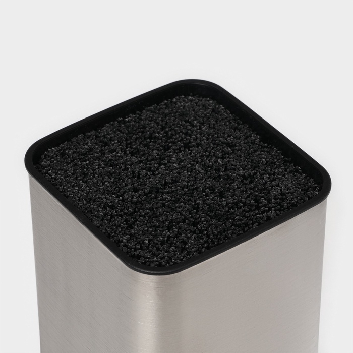 Подставка для ножей с наполнителем Magistro «Металлик», 22,5×9,5×9,5 см, серебристая Подставка для ножей с наполнителем Magistro «Металлик», 22,5×9,5×9,5 см, серебристая