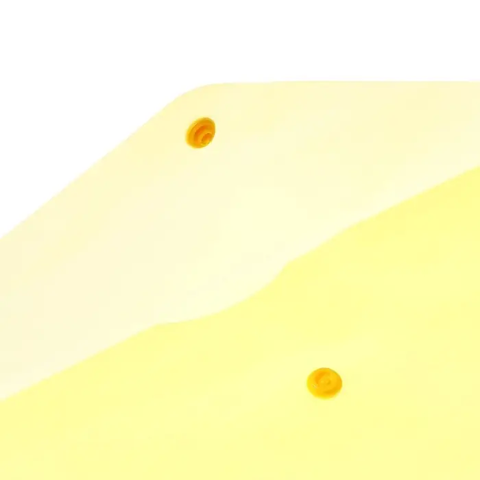 Набор папок-конвертов на кнопке 5 штук, А4, 120 мкм, Calligrata, прозрачные, желтые