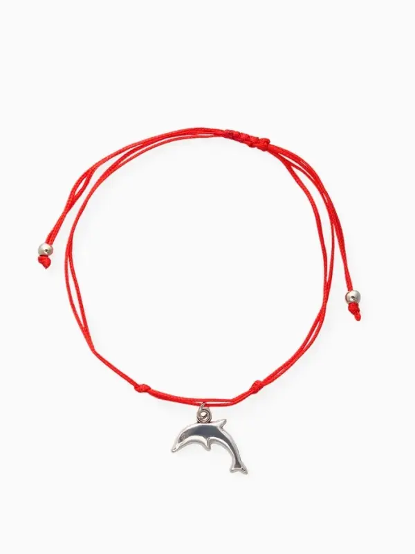 Браслет-оберег &laquo;Став&raquo;, везунчик, дельфин, цвет серебро, 8 см