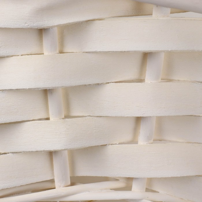 Набор корзин плетеных, 47х39х17/43, 40х32х15/38, 33х25х13/33 см, 3 шт., белый, ива