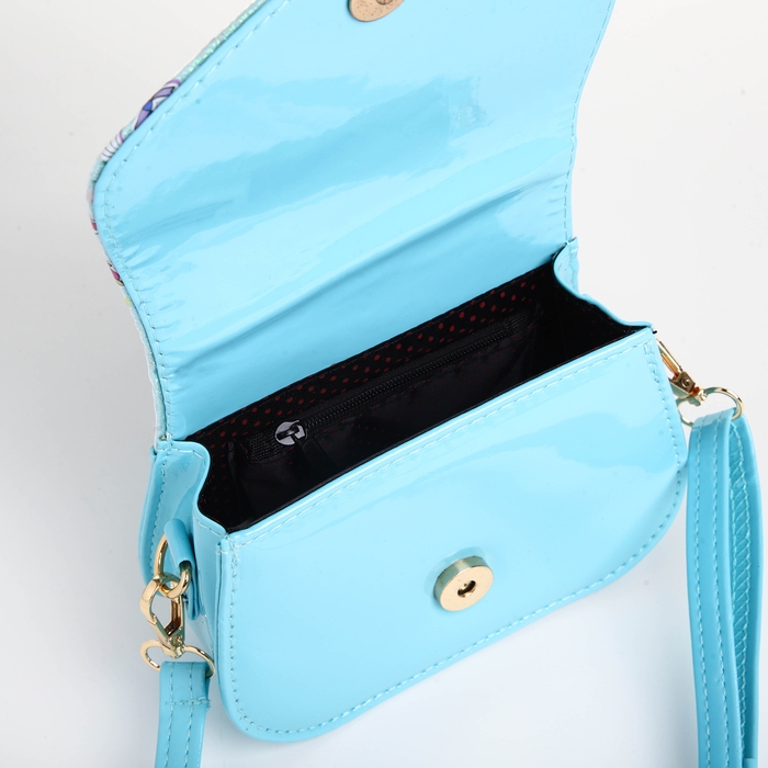 Сумка детская для девочки на клапане «Выбражулька», цвет голубой