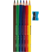 Карандаши цветные Deli EC00660 COLOR KIDS 3-гран. 6цв/наб Jumbo