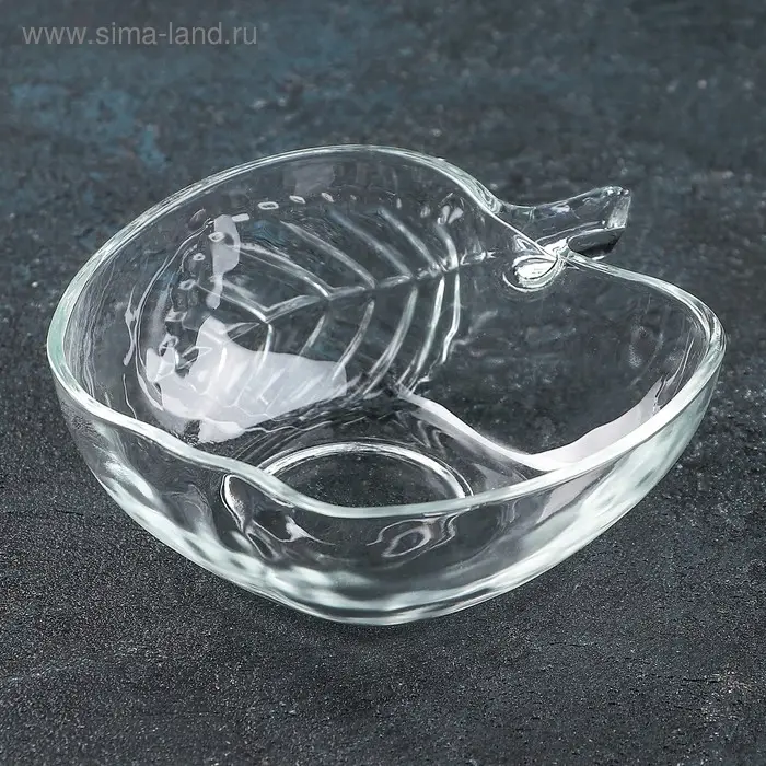 Соусник стеклянный «Яблоко», 100 мл, 12×12×4 см Соусник стеклянный «Яблоко», 100 мл, 12×12×4 см