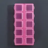 Органайзер для хранения мелочей, 10 ячеек, 8.7×4.3×2 см, розовый