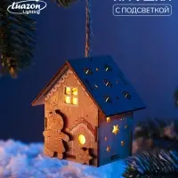 Ёлочная игрушка &laquo;Пряня&raquo; 8&times;7 см, подвеска, от батареек AG10&times;3, свечение тёплое белое