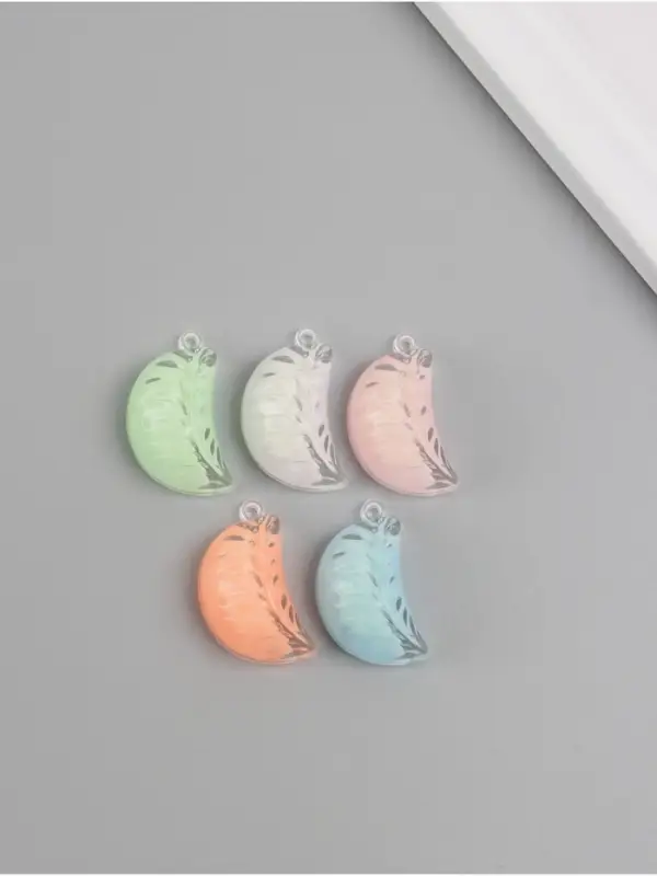 Подвеска для творчества акрил Подвеска для творчества акрил "Долька" светится в темноте МИКС 3,2х2х1,4 см