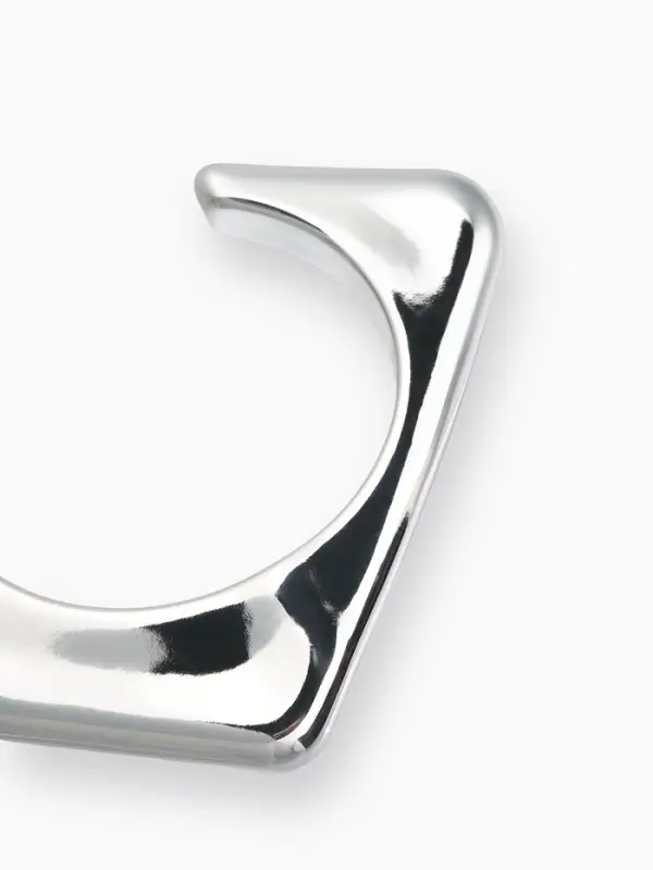 Браслет манжета &laquo;Уголки&raquo;, d=10 см, цвет серебро