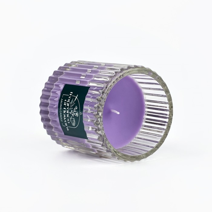 Свеча ароматическая в стекле «Лаванда», интерьерная Свеча ароматическая в стекле «Лаванда», интерьерная