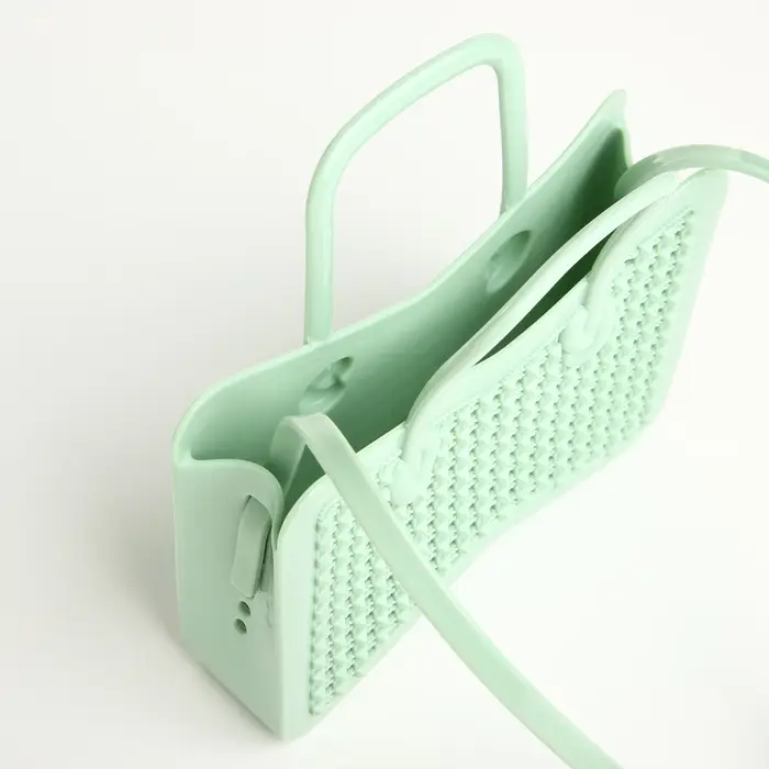 Сумка детская для девочки без застёжки, светло-зелёная