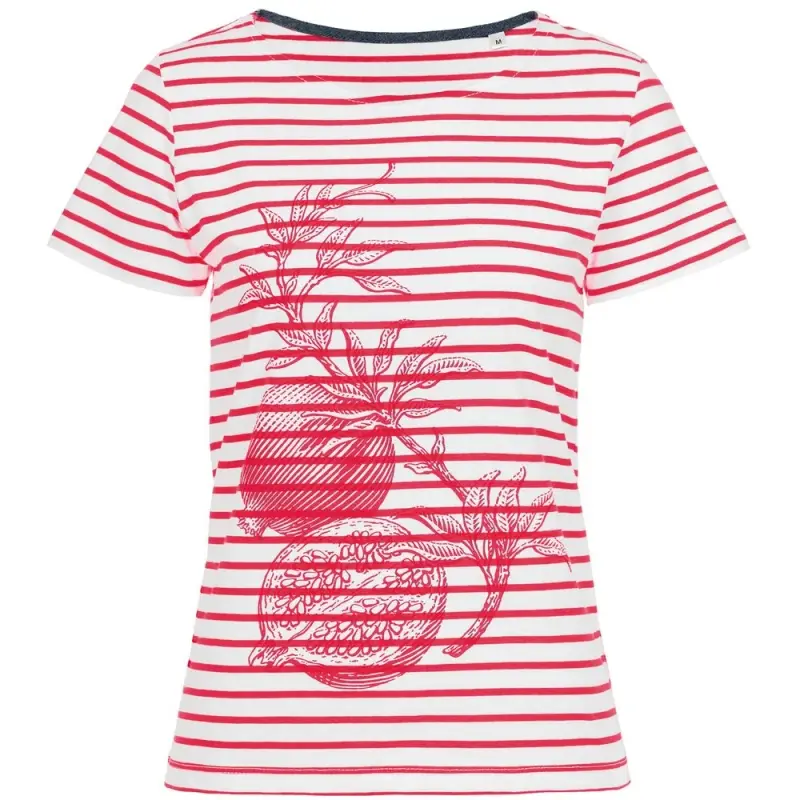 Футболка женская Grand Granat New, белая с красным, размер XS Футболка женская Grand Granat New, белая с красным, размер XS