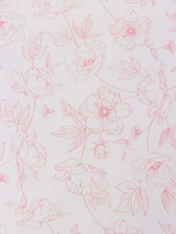 Плёнка флористическая для цветов, &laquo;Букет цветов&raquo;, розовая, 57&times;57 см