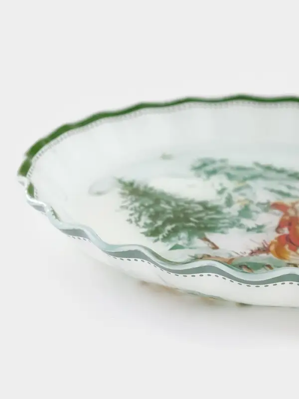 Блюдо сервировочное с бортиком Блюдо сервировочное с бортиком "Зверьки в лесу" 25 см