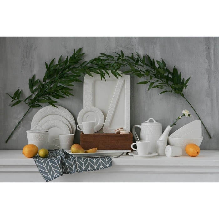 Тарелка фарфоровая обеденная Magistro Сrotone, d= 20,6 см, цвет белый Тарелка фарфоровая обеденная Magistro Сrotone, d= 20,6 см, цвет белый